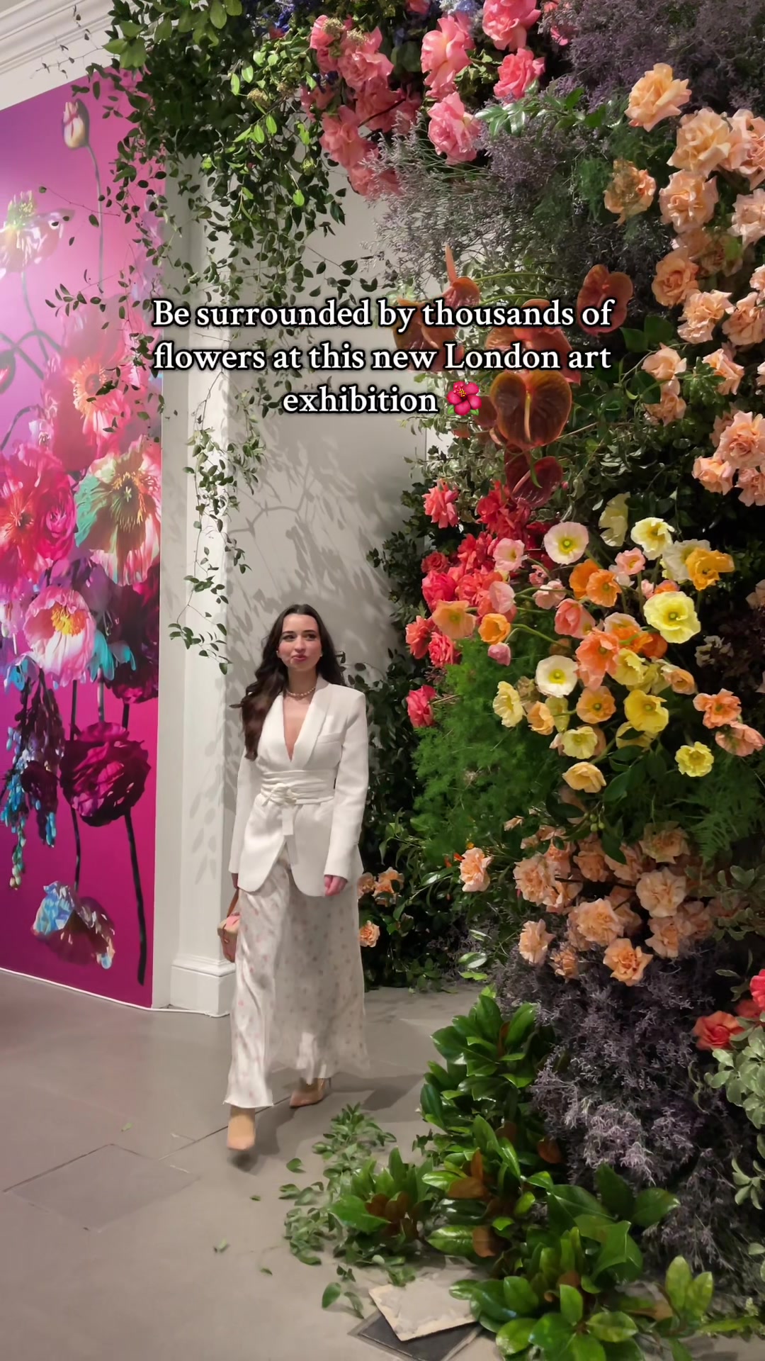 TikTok post by @missjordantravels for Saatchi Gallery. Caption reads: [...] and Culture has just opened at the @Saatchi....