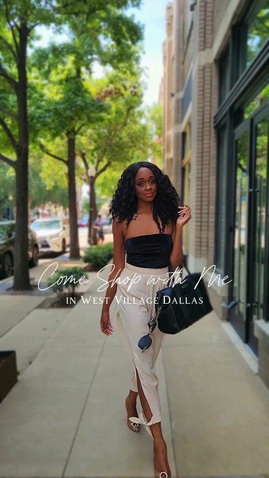 Instagram post by @foreign_fresh_fierce for Julie Vos. Caption reads: [...] shop with me in West Village, Dallas!....