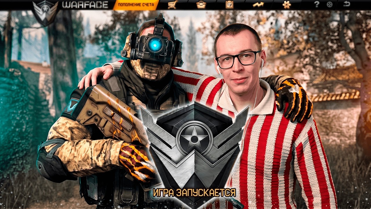 YouTube post by @Drimskii for Warface. Caption reads: THE CHILDHOOD GAME PLAYED BY MILLIONS - WARFACE....