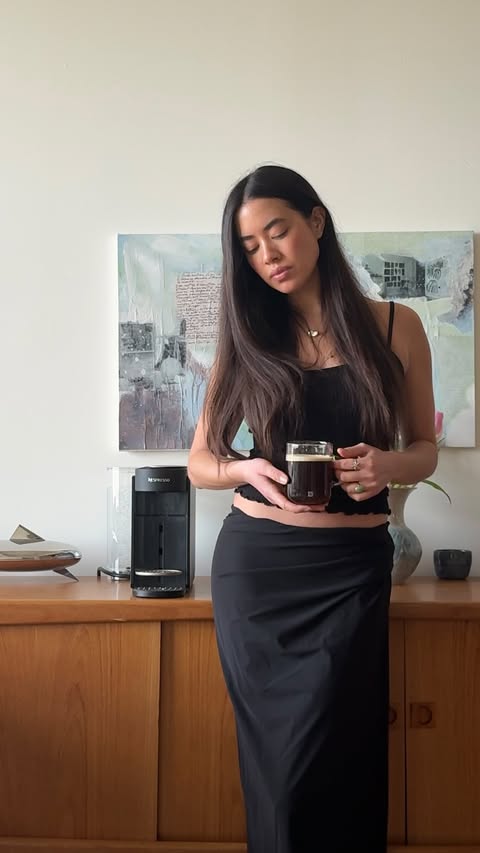 Instagram post by @sasha.mei for Nespresso. Caption reads: [...] every recipe can be. And now, the new....