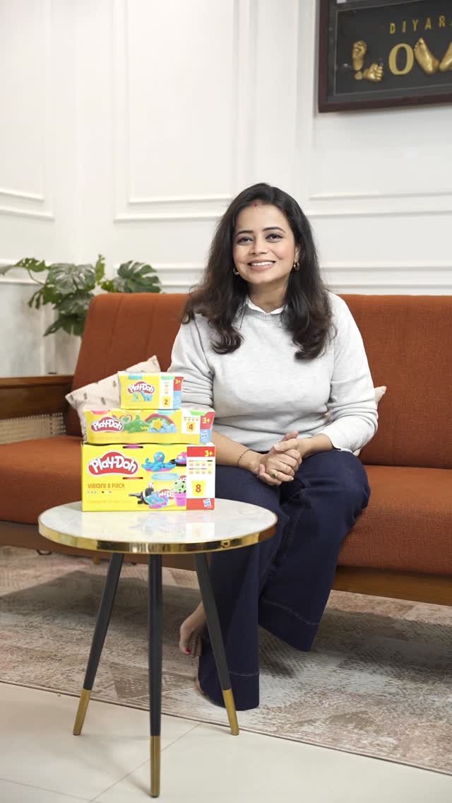 Instagram post by @highstreetmommy for Hasbro. Caption reads: The Play-Doh is back — softer, brighter, and more....