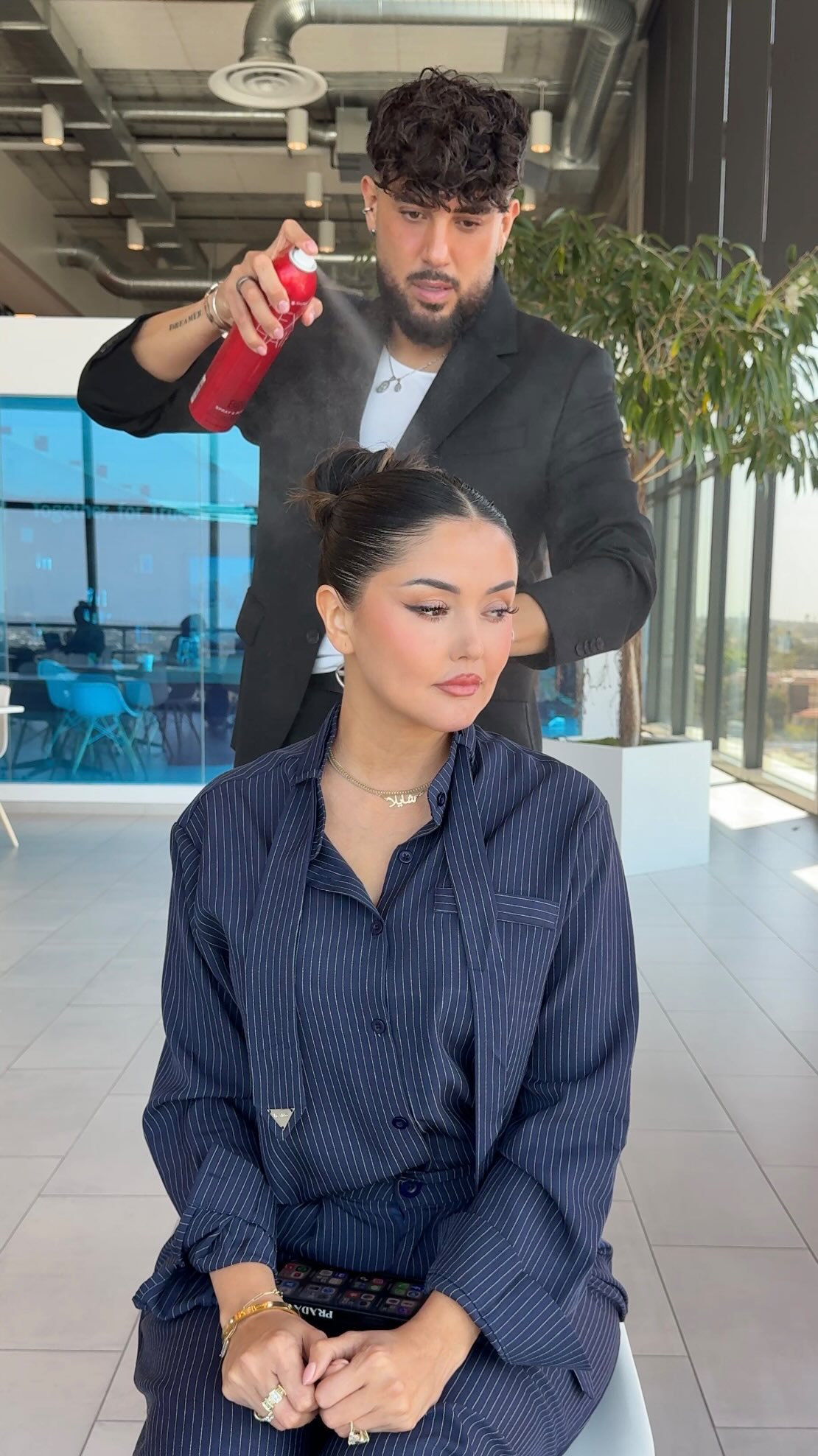 Instagram post by @antestradahair for SexyHair. Caption reads: 7 years in the making… and I finally got my hands....