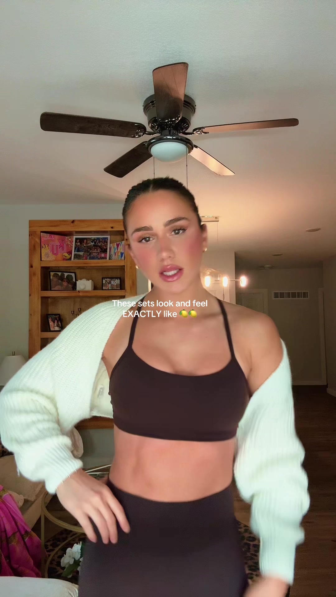 TikTok post by @lillian_harriss for PAVOI Active. Caption reads: Feels just like butter @Pavoi Active #pavoiactive....