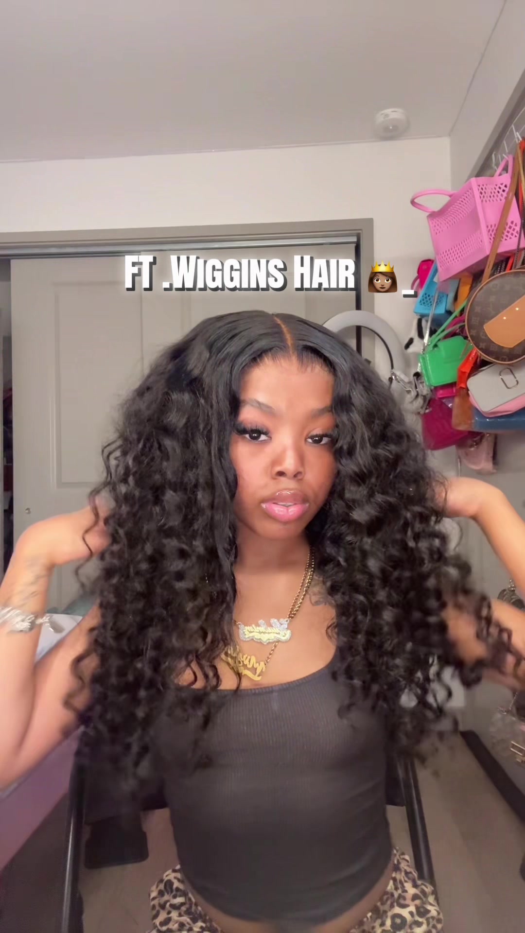 TikTok post by @luulmimi._ for Wiggins Hair. Caption reads: [...] & came pre everything 😍 WIG FROM....