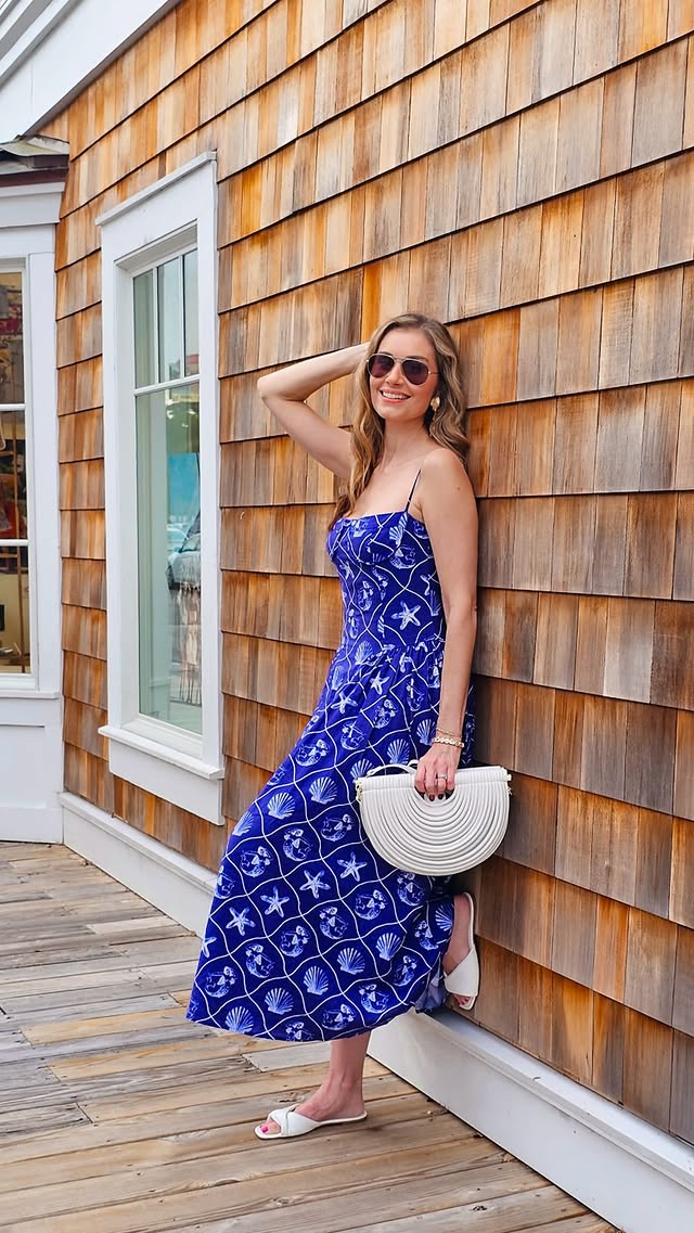 Instagram post by @agirlinshades2 for Rent the Runway. Caption reads: [...] This printed dress is rented from....