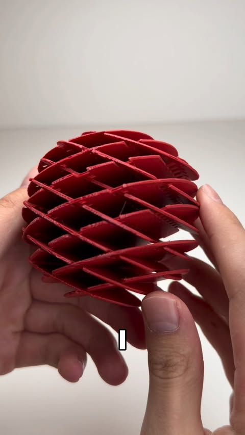 Instagram post by @braden3d for Creality. Caption reads: 3D Printed Flexi Ball 🔴 It is so satisfying and....