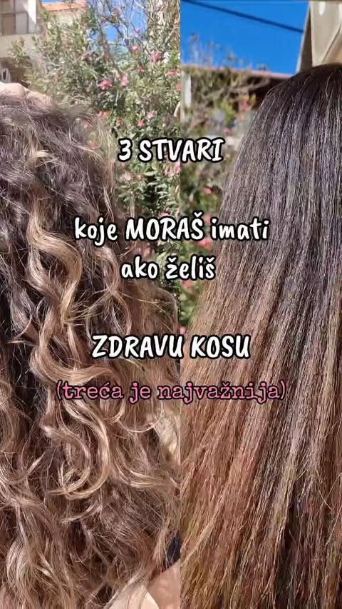 Instagram post by @croatian_curly_girl for Tangle Teezer. Caption reads: ⬆️ Ovo su 3 stvari koje smatram jako važnim za....