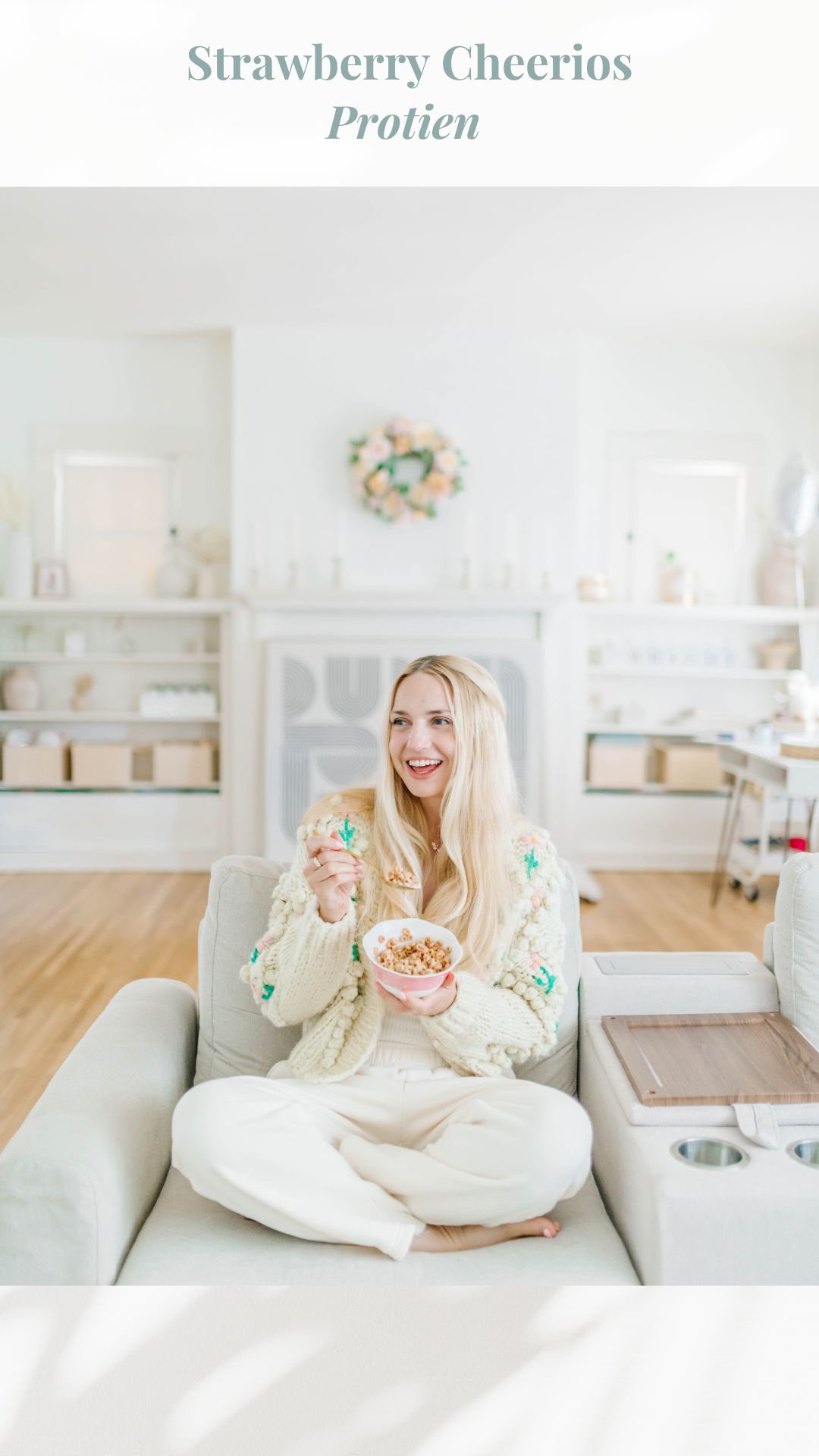 Instagram post by @celeste_wright for Cheerios. Caption reads: POV: It’s 3PM and you’re starving—but a basic....