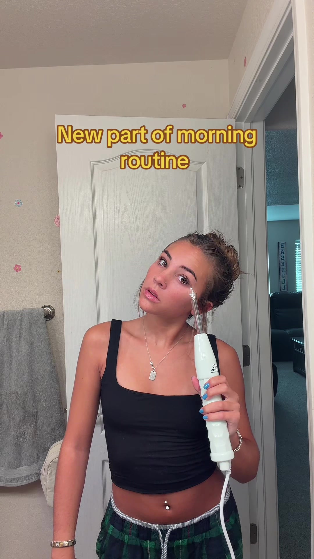 TikTok post by @gabsbean_ for Pure Daily Care NuDerma Wand. Caption reads: Love this @Pure Daily Care NuDerma Wand #nuderma....