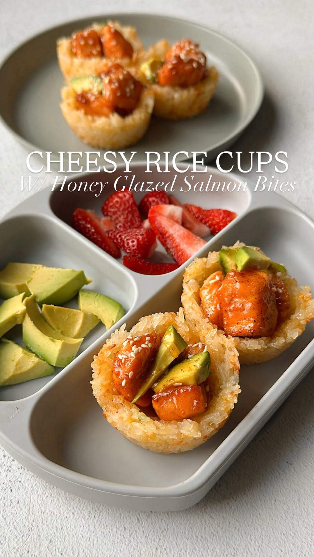 Instagram post by @feedingtinybellies for Amazon Fresh. Caption reads: HONEY SALMON CHEESY RICE CUPS #ad
We all know how....