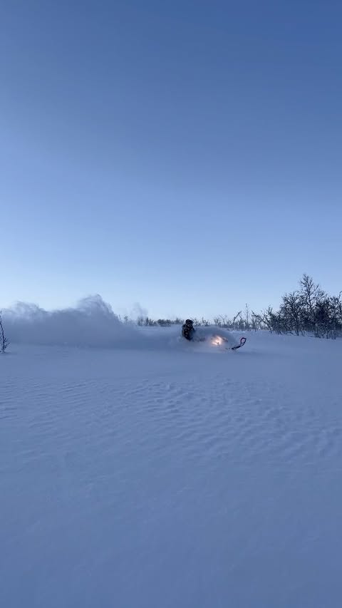 Instagram post by @tappenjr for SCOTT Sports. Caption reads: [...] #backcountryofsweden #sledding....
