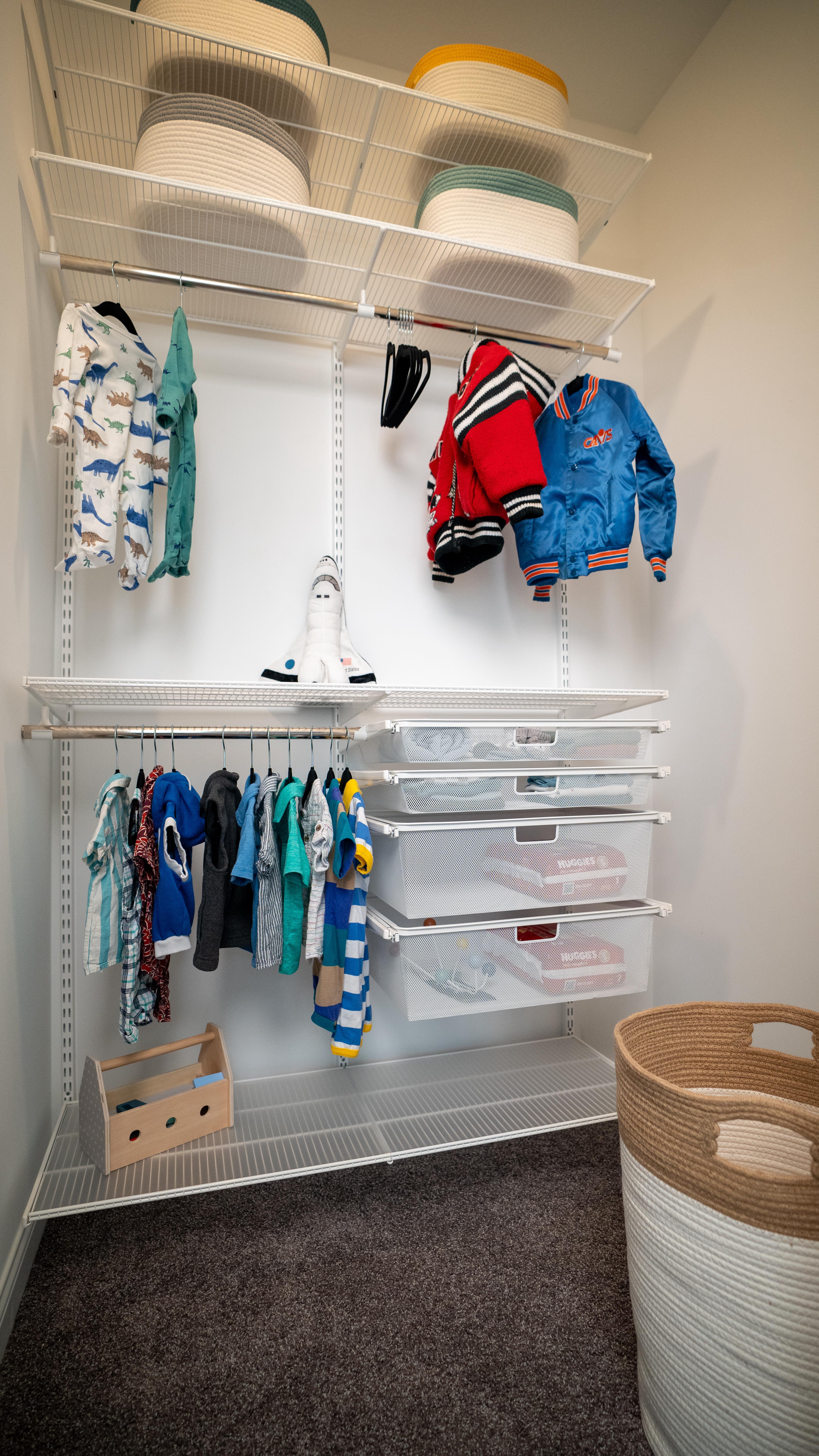 Instagram post by @midwesthusbands for The Container Store. Caption reads: 👶 We’re making way for our newest arrival later....