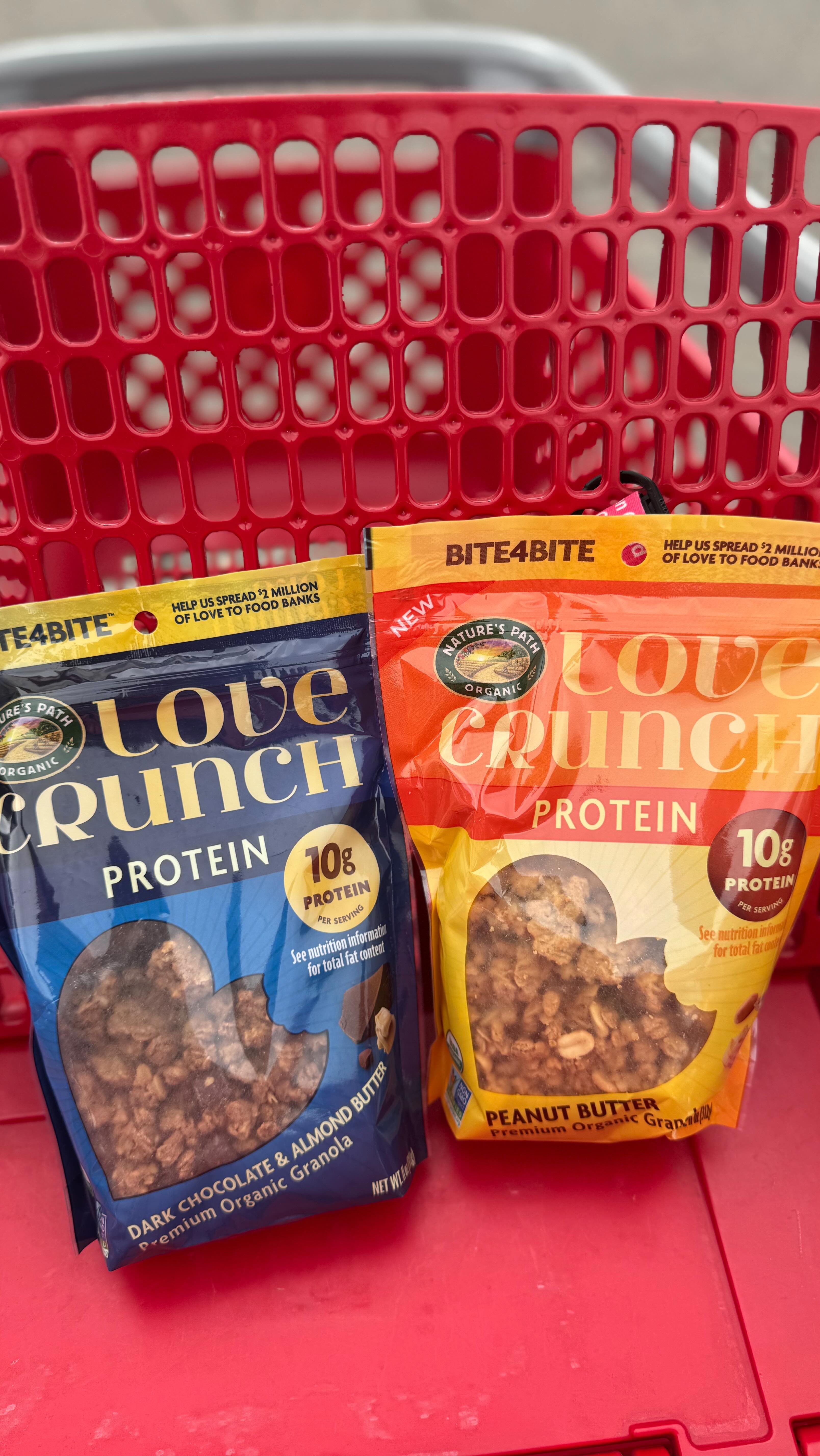 Instagram post by @targetgems for Natures Path. Caption reads: [...] NEW Love Crunch Protein Granolas (by....