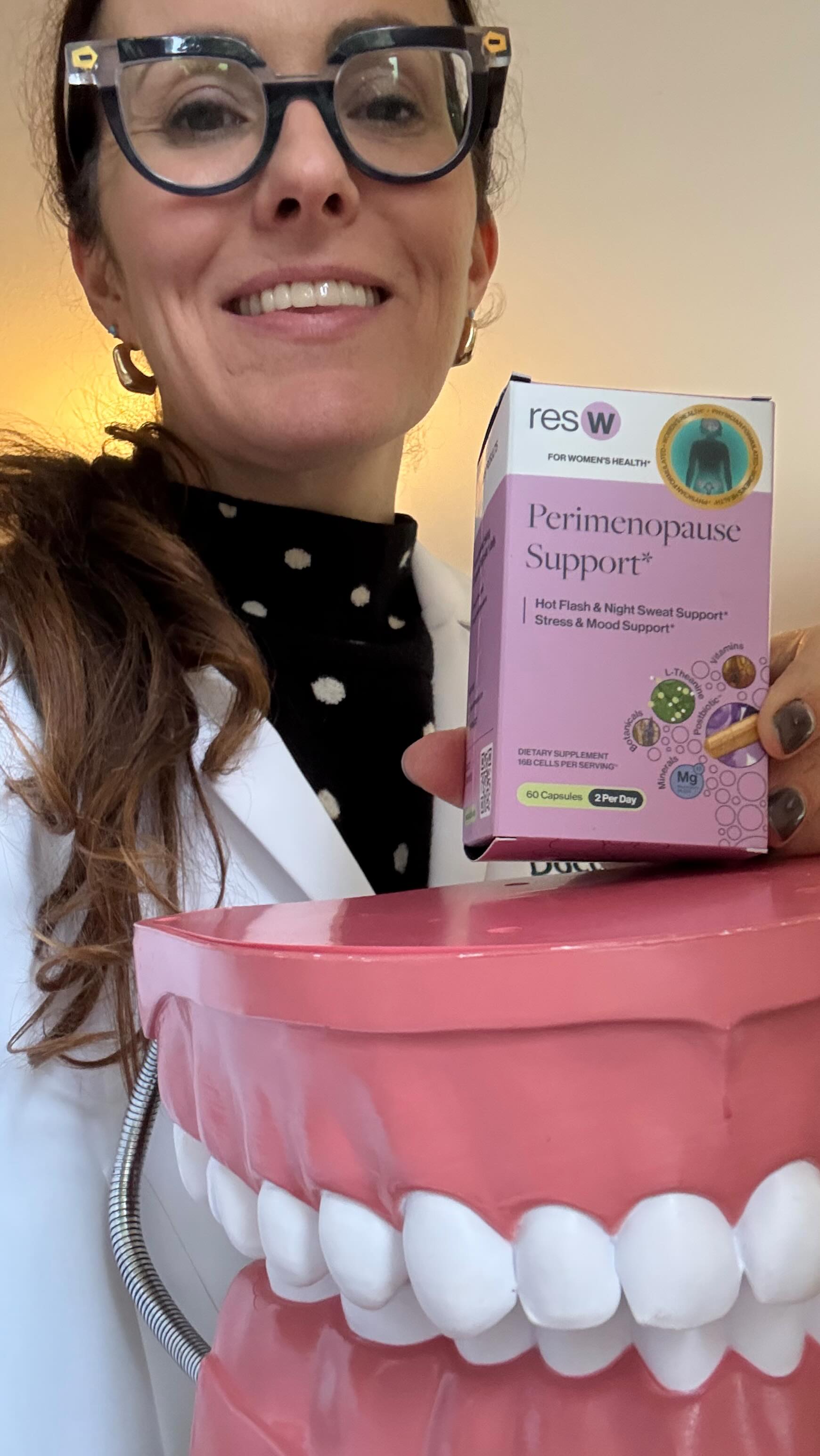 Instagram post by @dr.viveklal for Resbiotic. Caption reads: ✨Ladies, let’s talk peri-menopause.✨

As a woman....