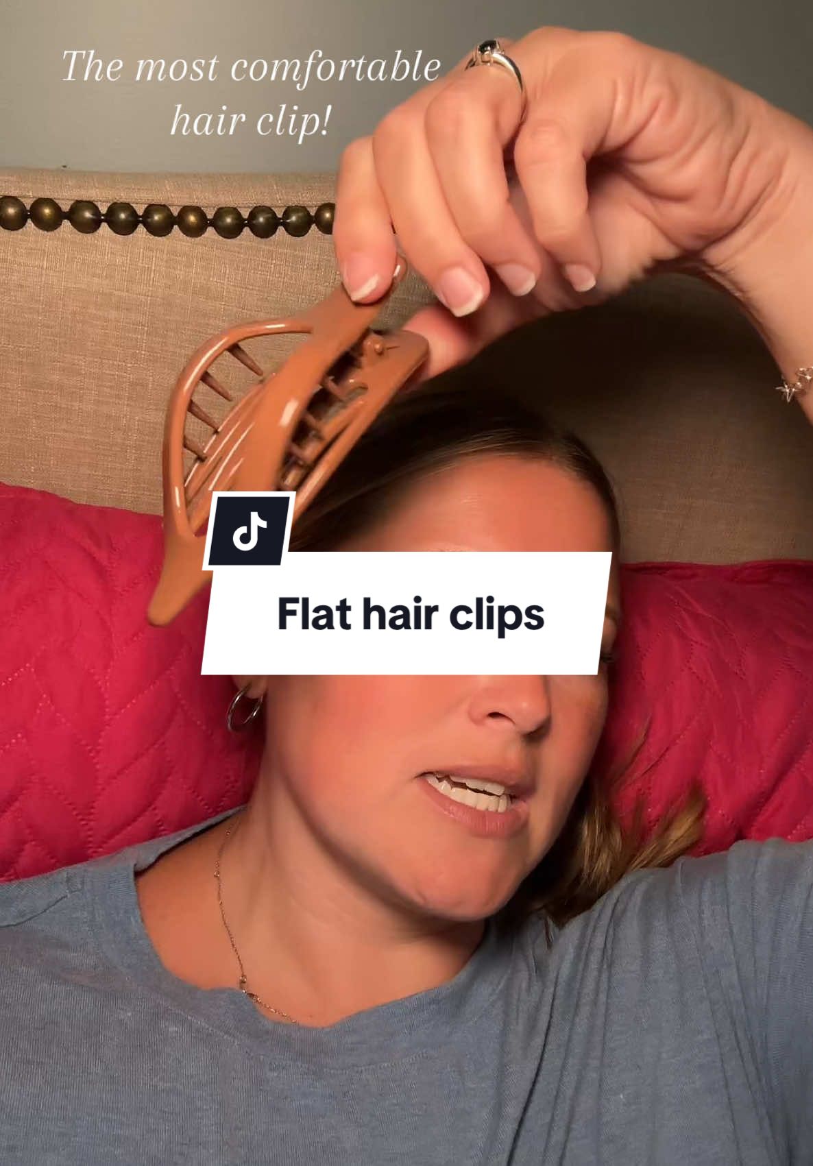 TikTok post by @lucytiktokaffiliate for Awaytr. Caption reads: @Awaytr Store #hairclip #flathairclip [...].