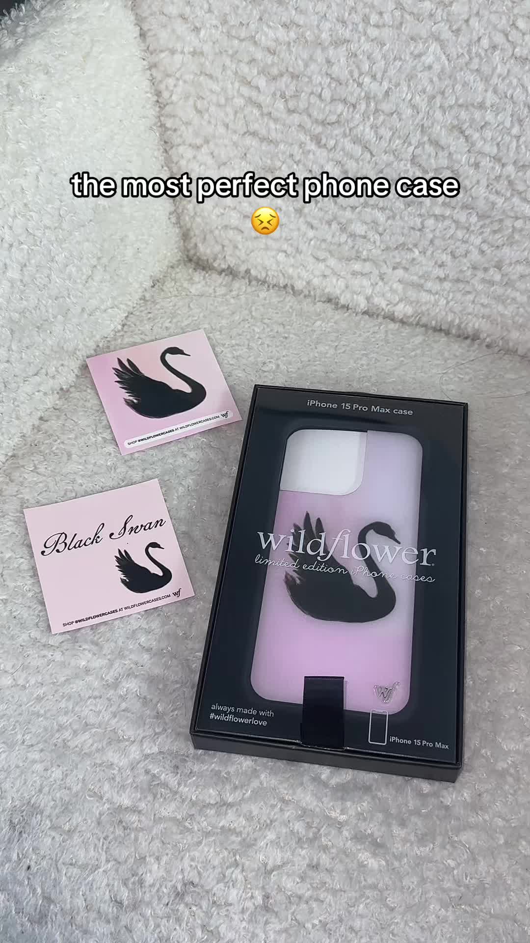 TikTok post by @karashauls_ for Wildflower Cases. Caption reads: @Wildflower Cases #tiktokshop #wildflower....