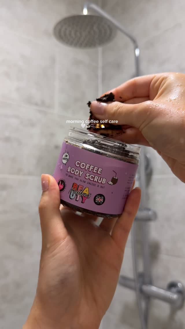 Instagram post by @rebeccariddlex for mallowsbeauty. Caption reads: [...] coffee self care 🤍☕️🫧🧸🌤️ 

products....