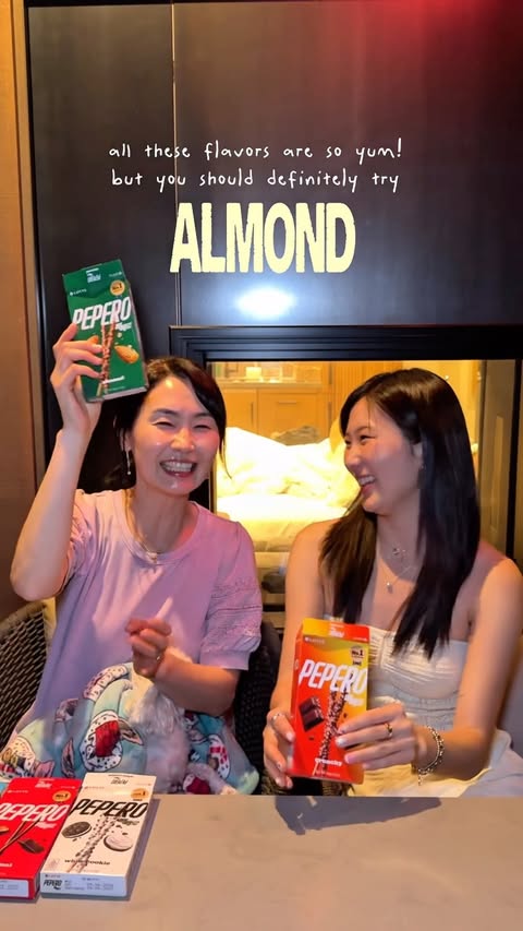 Instagram post by @znaahan for Lotte Wellfood. Caption reads: @lottewellfood.global @kglowing_official #pepero....