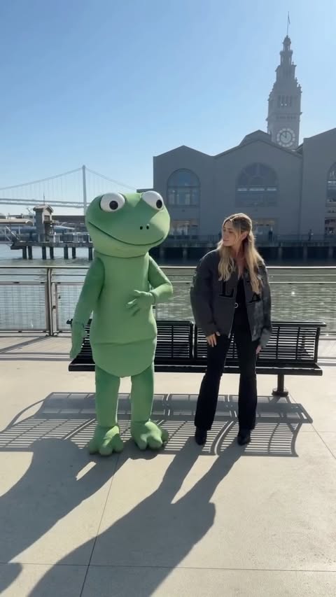 Instagram post by @katiefeeneyy for Pixar. Caption reads: Okay Tom!! 🕺 check out @pixar’s new movie....