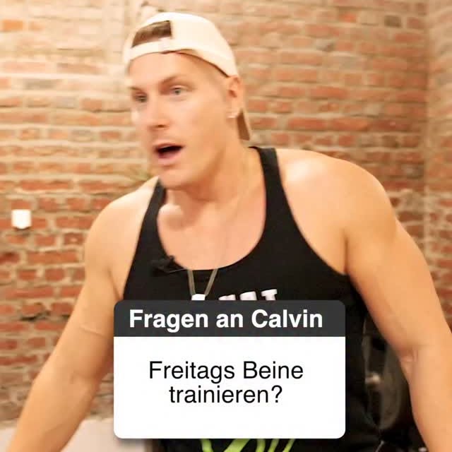 Instagram post by @calvinkleinen for Zec+ Ladies. Caption reads: Freitags wird Bizeps geballert - ist doch logisch.....