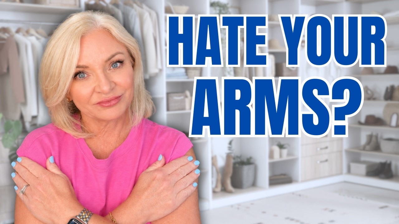 YouTube post by @StylewithSerena for Linha Niina Secrets. Caption reads: Hiding Your Arms This Summer? 5 Mistakes to Avoid.