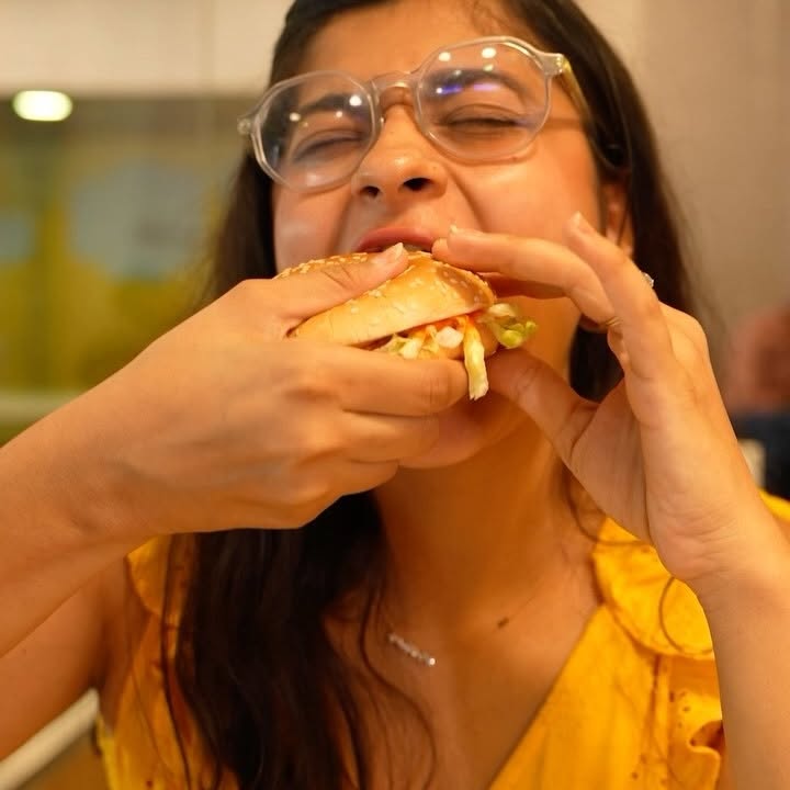 Instagram post by @ramenhairedgirl for McDonald's India. Caption reads: If you love Korean flavours like I do, get ready:....