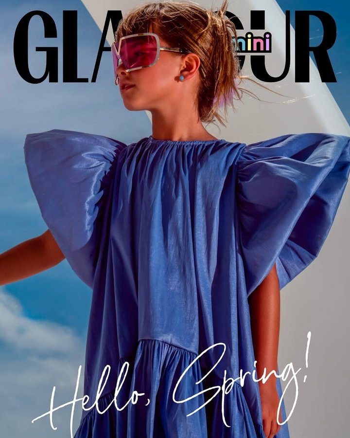 Instagram post by @milajolie.chancey for Glamour. Caption reads: [...] spring … celebrating another cover for....