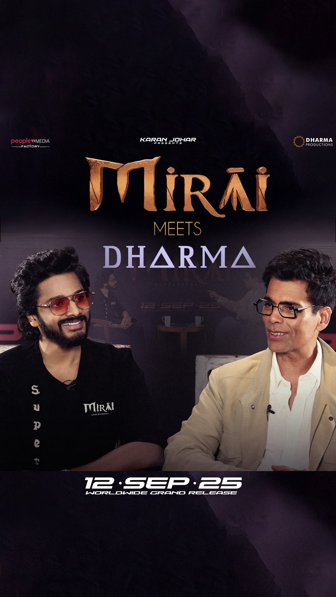 Instagram post by @karanjohar for Dharma Productions. Caption reads: When ‘MIRAI meets DHARMA,’ an epic tale....