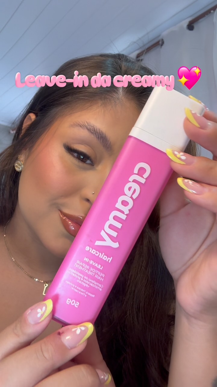 Instagram post by @ludimilamariana_ for Creamy Skincare. Caption reads: Leave-in da creamy 💖
Repara, hidrata e protege a....