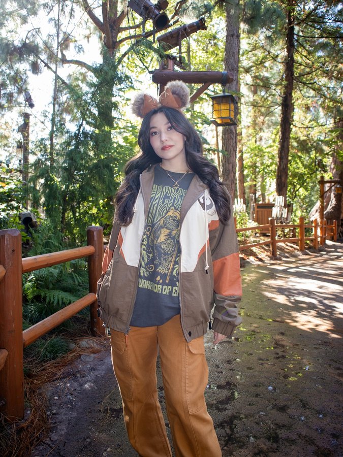 Instagram post by @traciemegumi for Heroes Villains. Caption reads: [...] tee + Rebels jacket are all from....