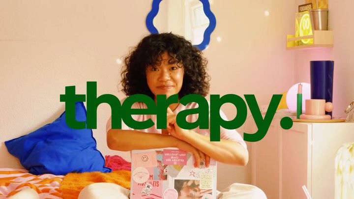 Instagram post by @isibellemarie for BetterHelp. Caption reads: [...] been thinking about trying therapy,....