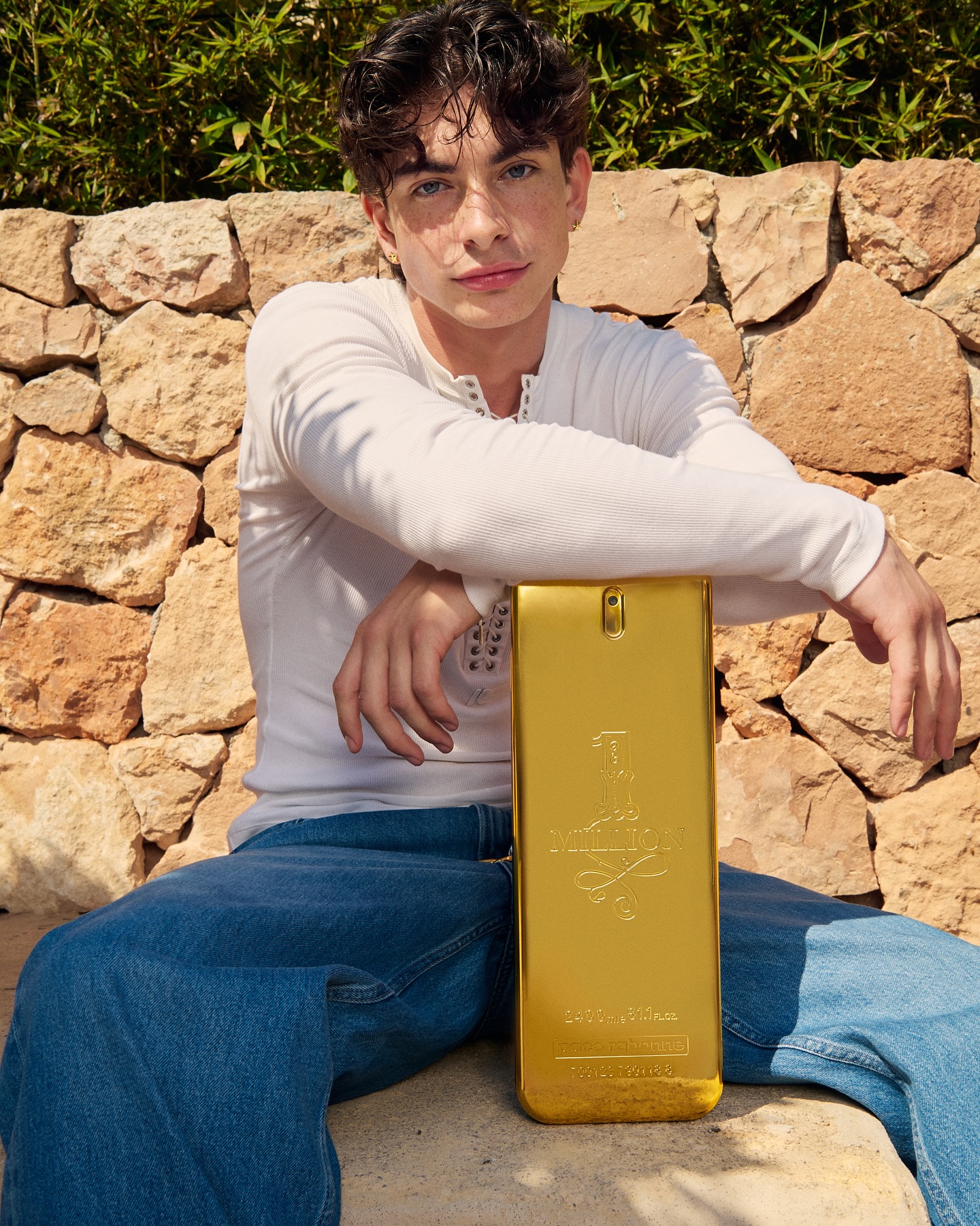 Instagram post by @matteorobert for rabanne. Caption reads: 72h in Ibiza with 1 Million and @rabanne 🌟....