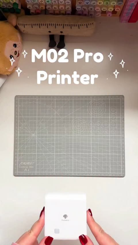 Instagram post by @journalwithsuz for Phomemo. Caption reads: [...] with my MO2 Pro thermal printer from....