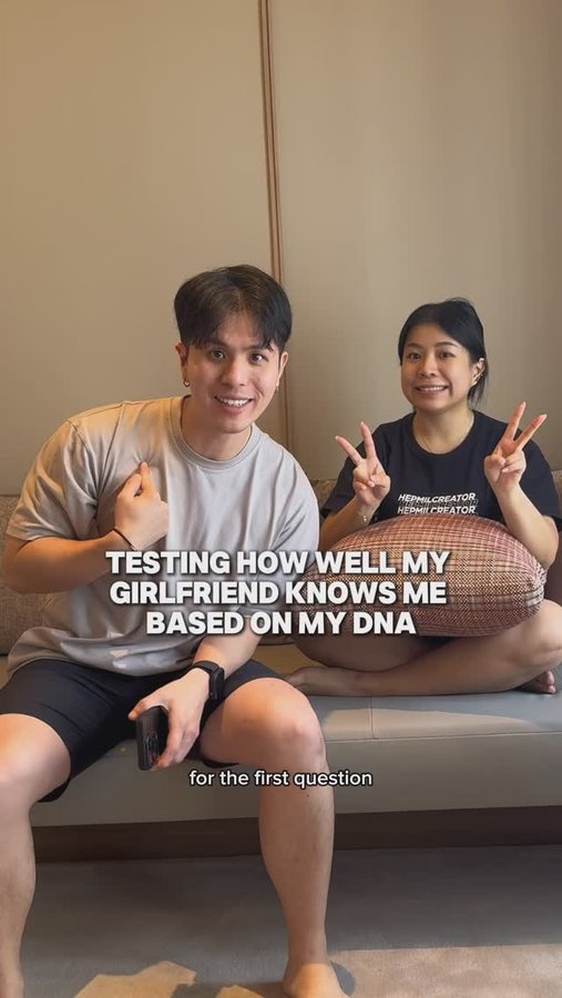 Instagram post by @douglasses for CircleDNA. Caption reads: Let’s test how well my girlfriend knows me… based....