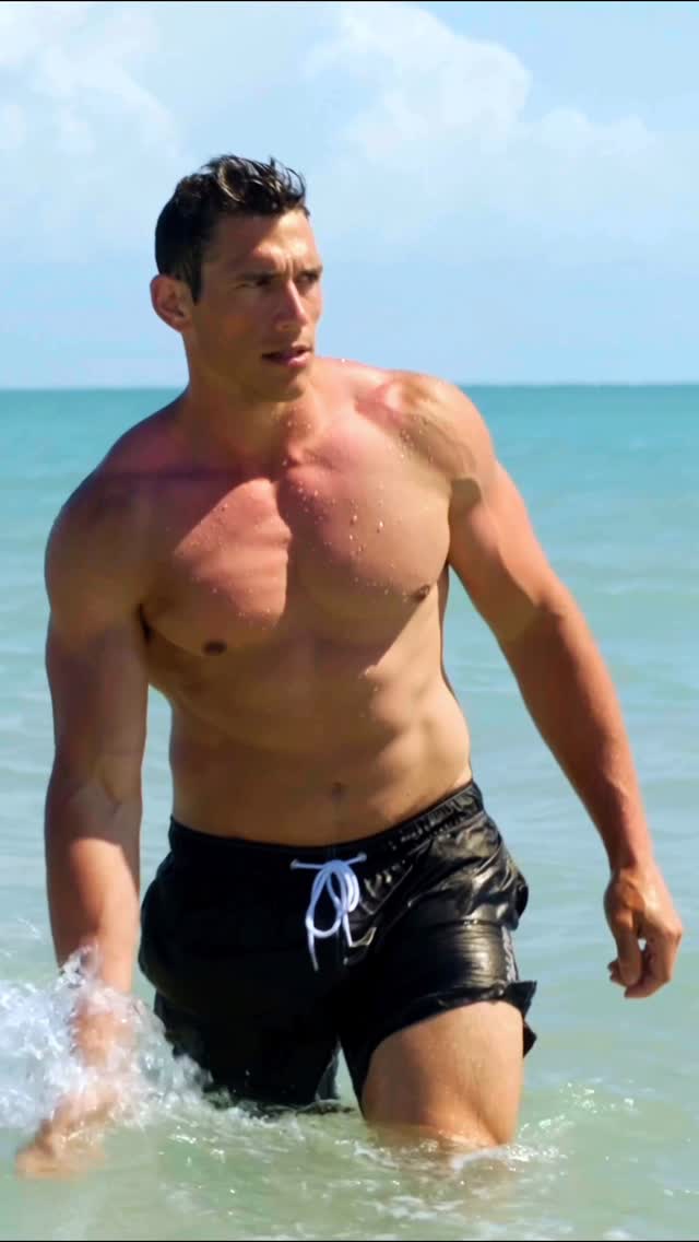 Instagram post by @mitchellburns_ for Nautica. Caption reads: I’ve been wearing Nautica Red lately, and it’s....