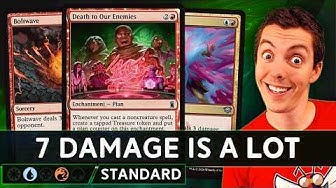 YouTube post by @JimDavisMTG for INTO THE AM. Caption reads: 🔥 An Actual Standard Burn Deck - No Creatures! 🔥....