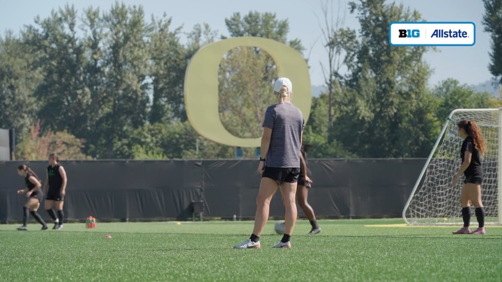 Instagram post by @bigtennetwork for Allstate. Caption reads: [...] her 🦆 On the Pitch Presented by @allstate.