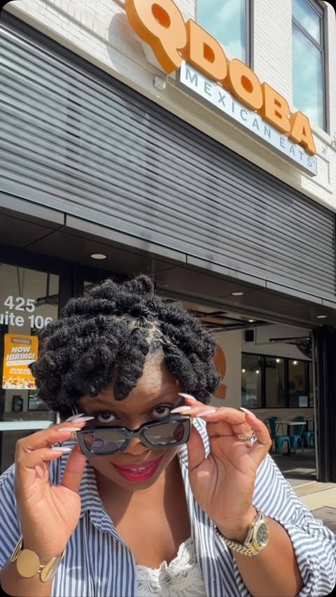 Instagram post by @raisingcades10 for QDOBA. Caption reads: #QDOBAPartner Just call me your @qdoba [...].