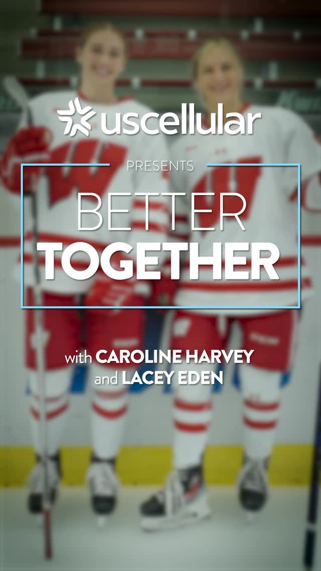 Instagram post by @caroline_harvey__ for UScellular. Caption reads: #ad Our unique playing styles on the ice - and....