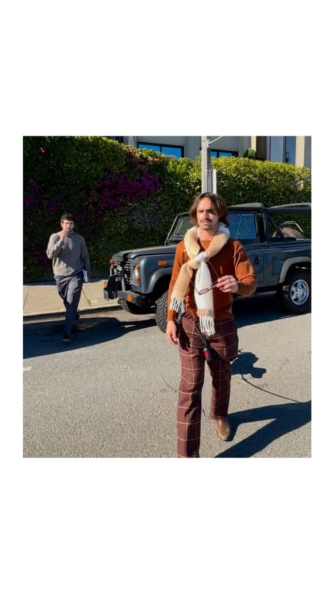 Instagram post by @goood.desmond for Warby Parker. Caption reads: The tinted frames and journaling archetype needs....