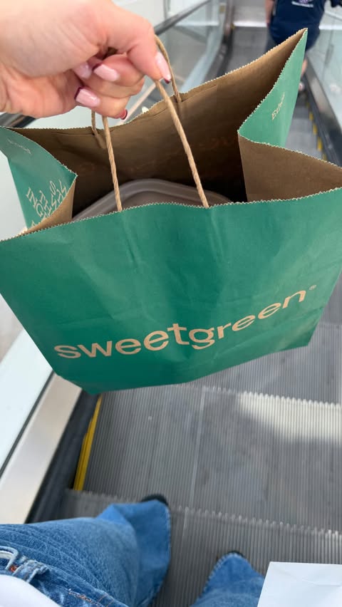 Instagram post by @ellie_teale for sweetgreen. Caption reads: #sweetgreen_partner my fav @sweetgreen is now at....
