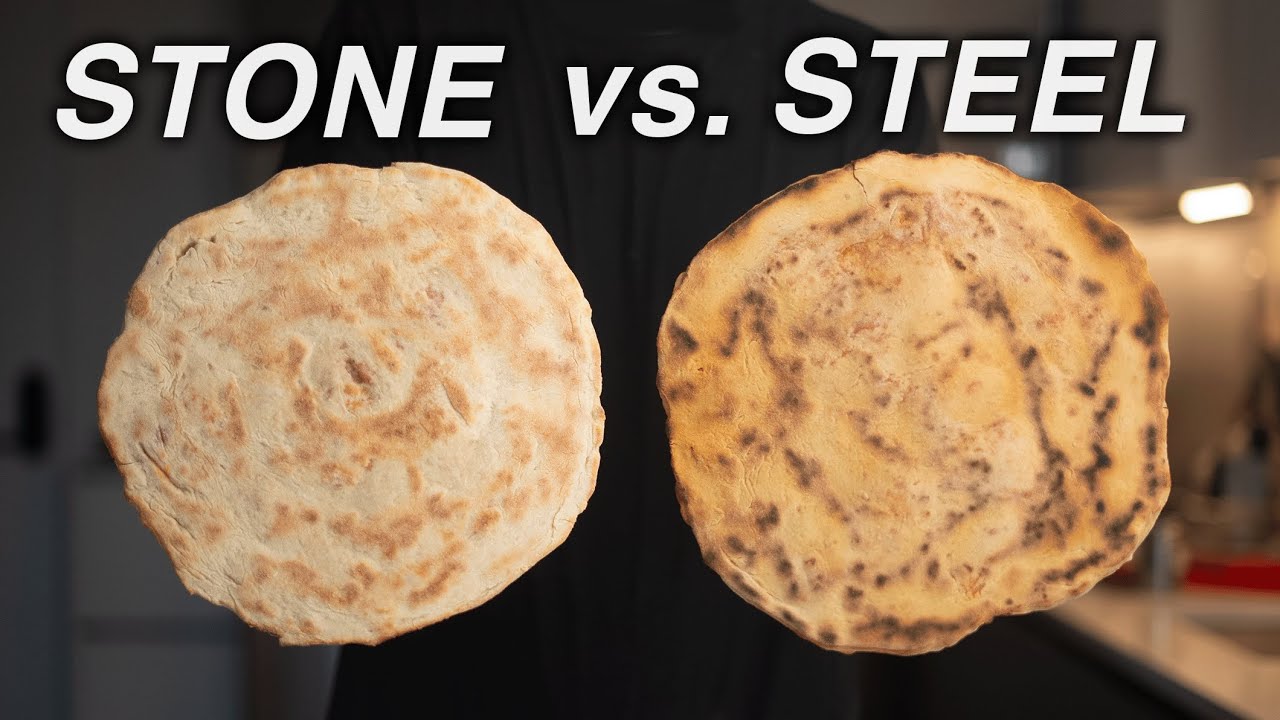 YouTube post by @CharlieAndersonCooking for Baking Steel. Caption reads: Exposing the Biggest Lie in Pizza Making.