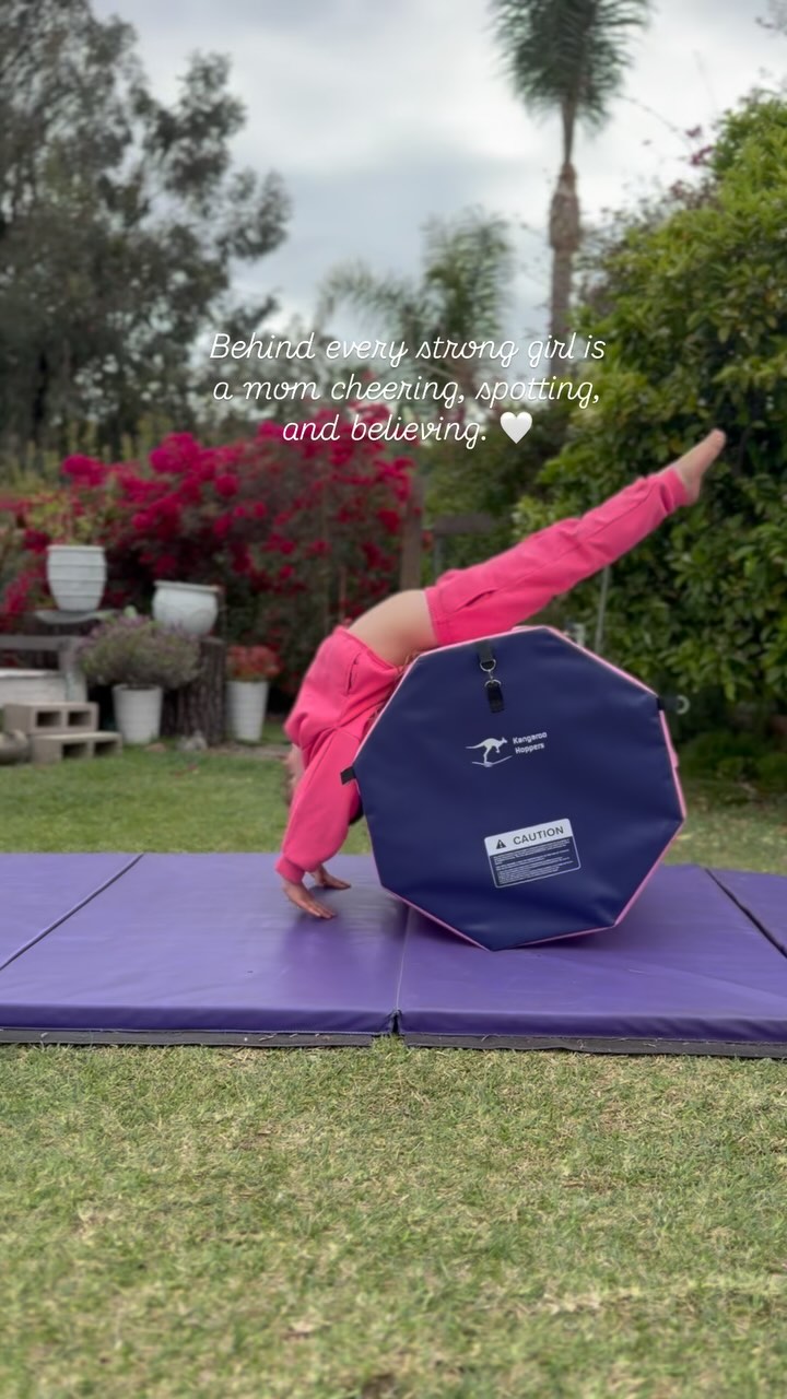 Instagram post by @ellie.in.the.spotlight for Kangaroo Hoppers. Caption reads: [...] 💪🏼🩷🥹 Grateful to partner with....