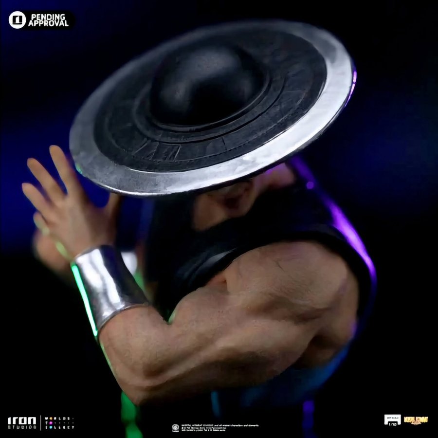 Instagram post by @mkarcadekollection for Iron Studios. Caption reads: [...] Kung Lao from @MortalKombat by @IronStudios....