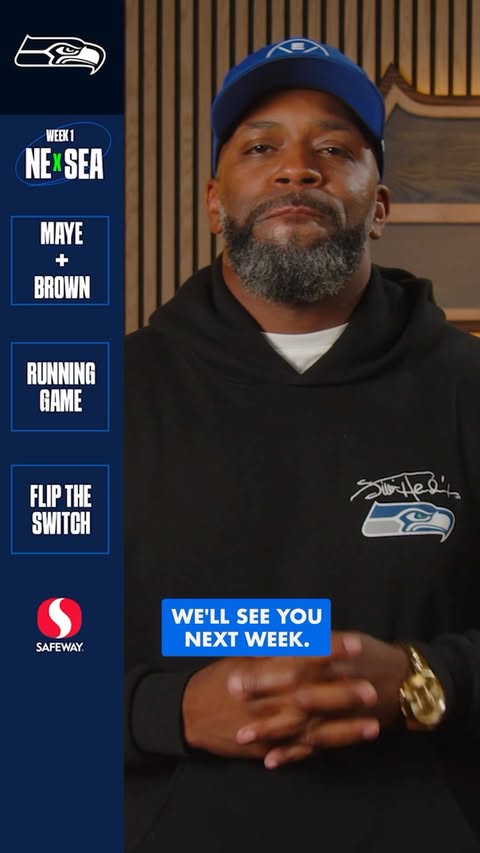 Instagram post by @michaelbumpus5 for Safeway. Caption reads: Previewing the home opener. 📺: Download the....