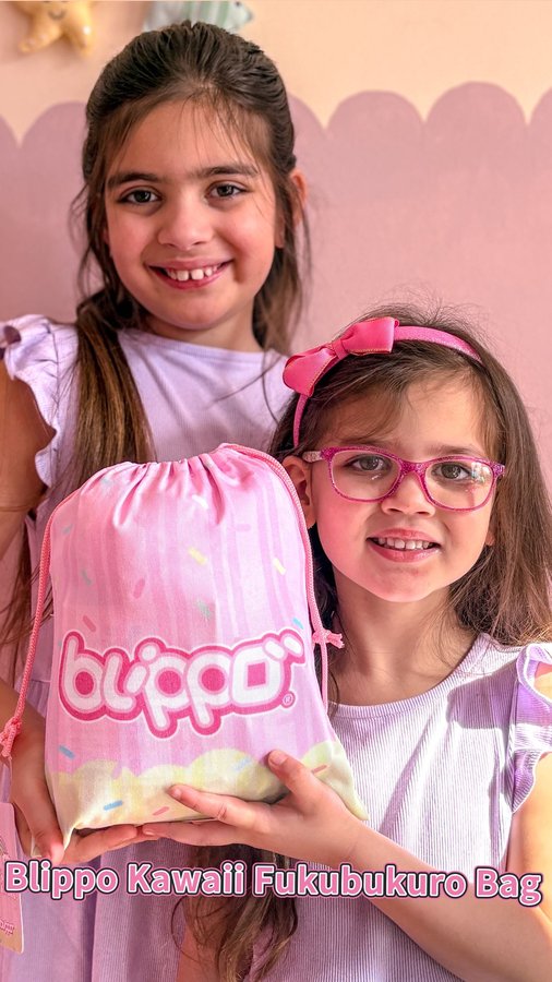 Instagram post by @the.southend.mummy for Blippo. Caption reads: ✨💖 Blippo Kawaii Fukurubuko Bag 💖✨ (AD - PR....