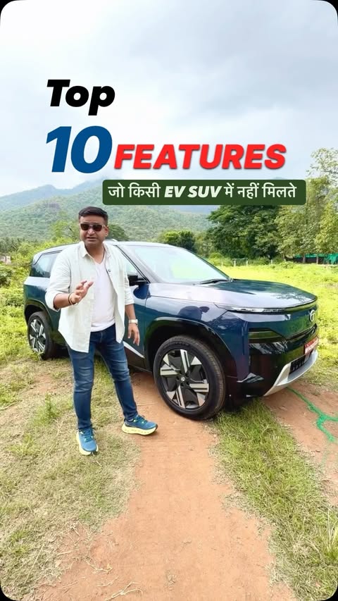 Instagram post by @autotubeindia for TATA.ev. Caption reads: Tata Sierra EV- Top 10 Features जो Segment की किसी....