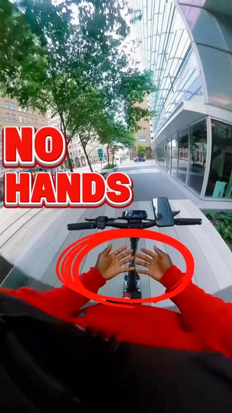 Instagram post by @scooter_kel for Gotrax. Caption reads: No hands with it 
@ridegotrax 

#electric-scooter....