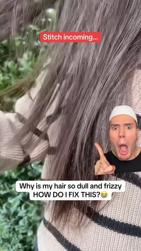 Instagram post by @mattrandon for Kitsch. Caption reads: HOW TO FIX DRY AND FRIZZY HAIR!😱 @mykitsch....