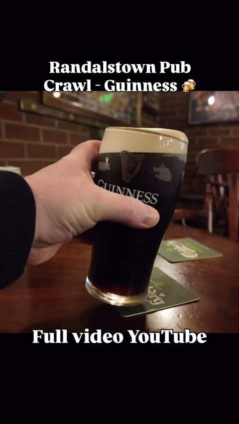 Instagram post by @travellernorthernireland for Discover Northern Ireland. Caption reads: Full video Youtube - Guinness Pub Crawl in....